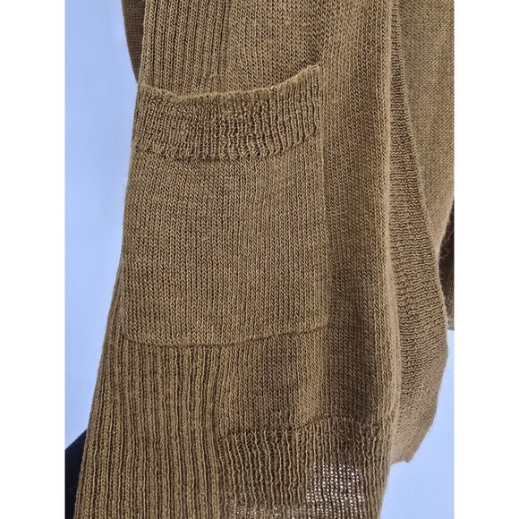 Women's Open Front Cardigan Sweater - Tan - Picture 4 of 11
